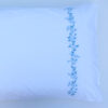 Blue Mozart flowers hand embroidery pillowcases