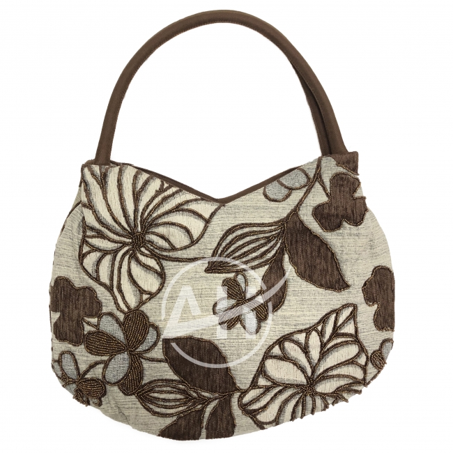 Botanical Woman Beaded Shoulder Bag