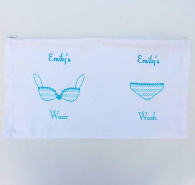 Hand embroidery underwear travel bags