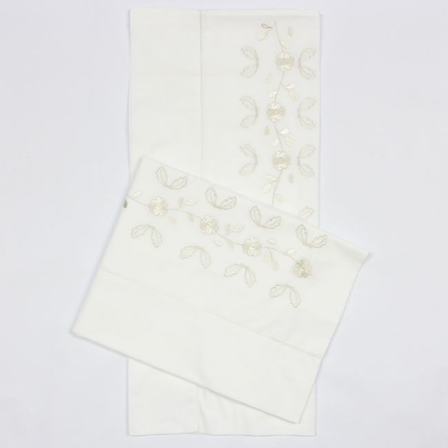Luxury embroidered pillow cover