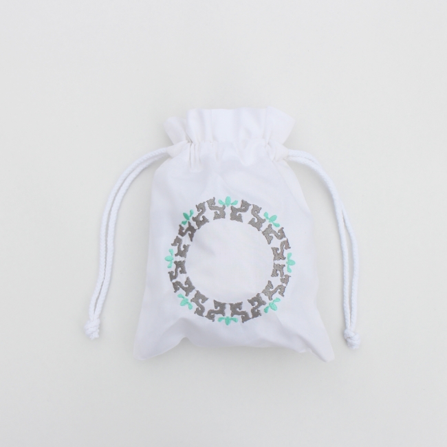 Personalized cotton drawstring pouch bag