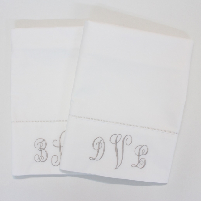 Personalized monogram pillowcase