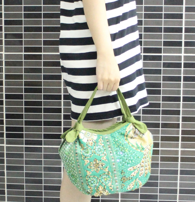 Small beaded hmong handbag
