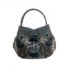 Vietnam Chenille Embroidery Bag With Flowers Designs On Suede Fabric