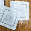 Custom Machine-Embroidered Cotton Cocktail Napkins for B2B & Hospitality