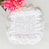 Vintage White Lace Ruffle Cocktail Napkin – Elegant Fabric Drink Coaster & Wedding Table Decor
