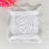 Romantic Floral Lace Border White Cocktail Napkin – Elegant Fabric Drink Coaster & Tea Mat